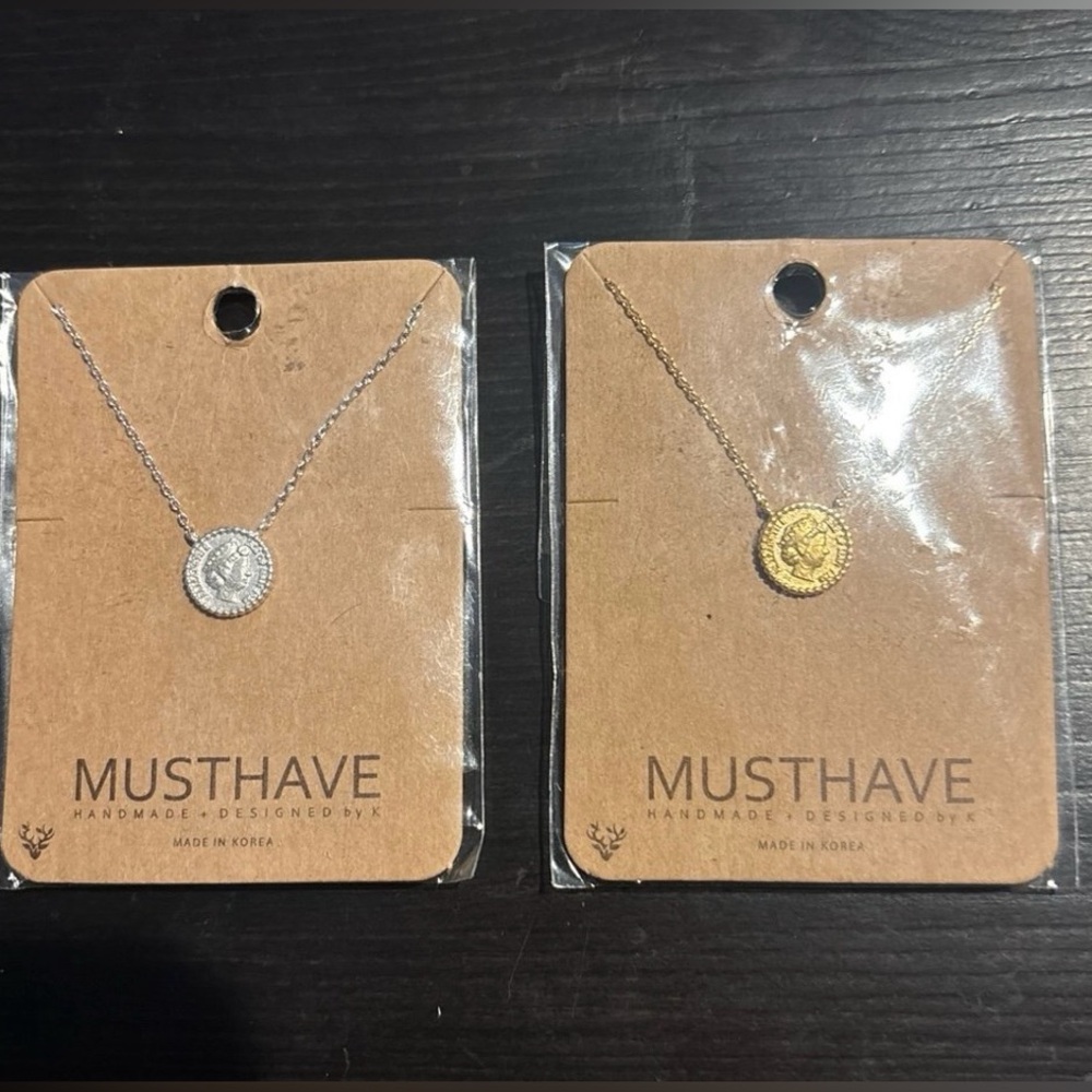 Bundle of 2 Must Have Medallion Pendant Necklaces